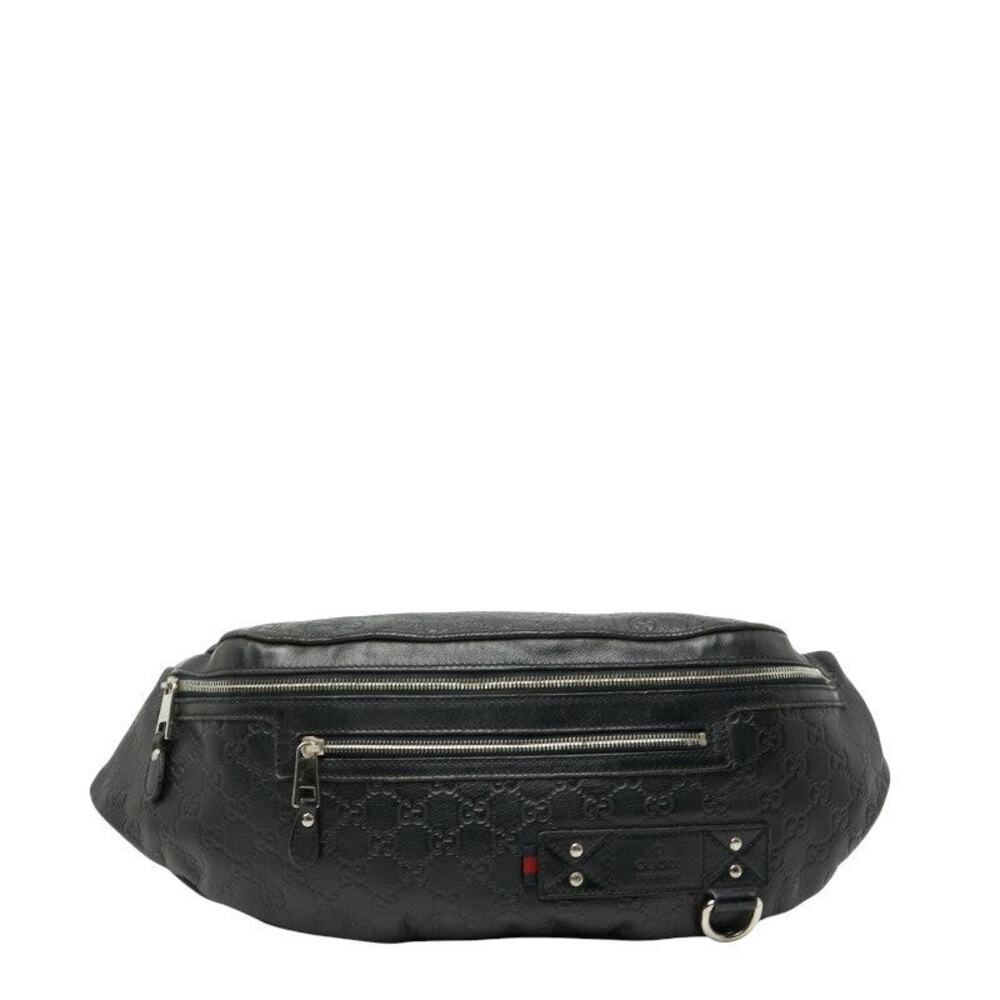 Gucci Guccissima Body Bag Waist Bag Black